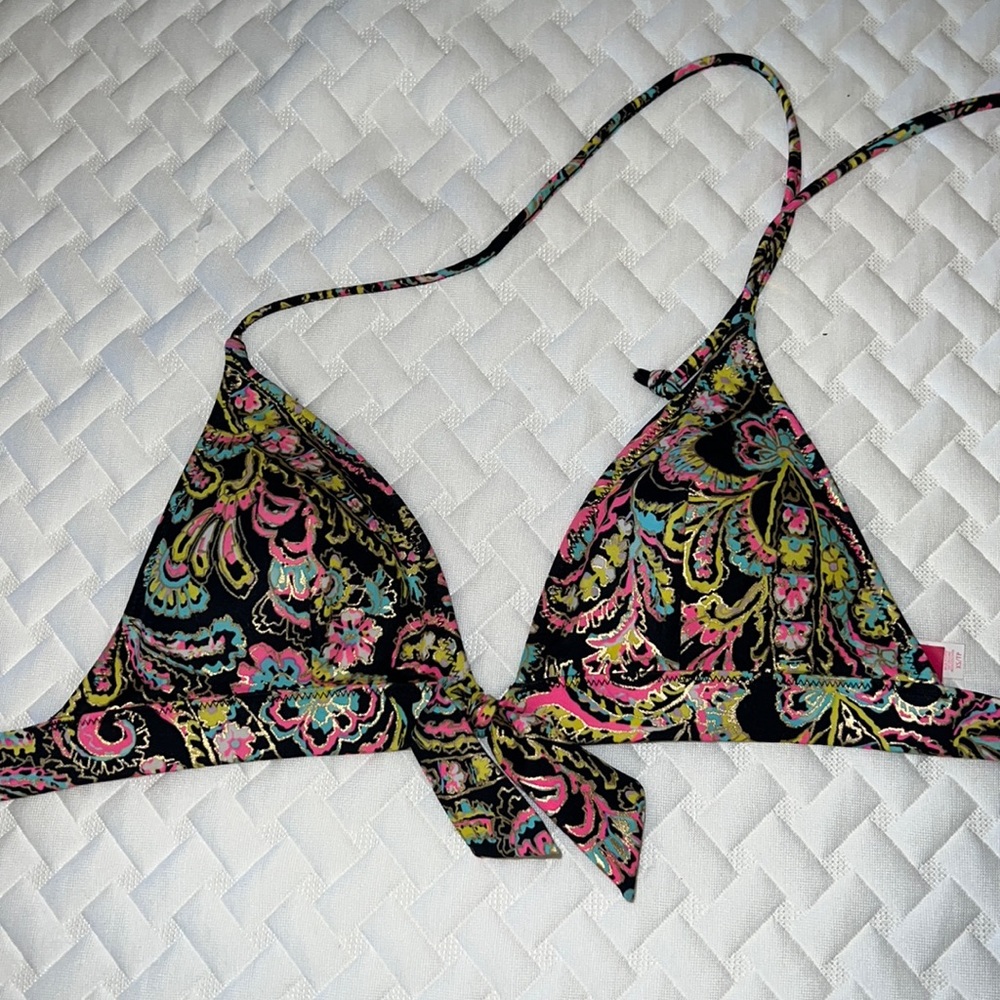 Victoria’s Secret bikini top XS new without tags neon print
